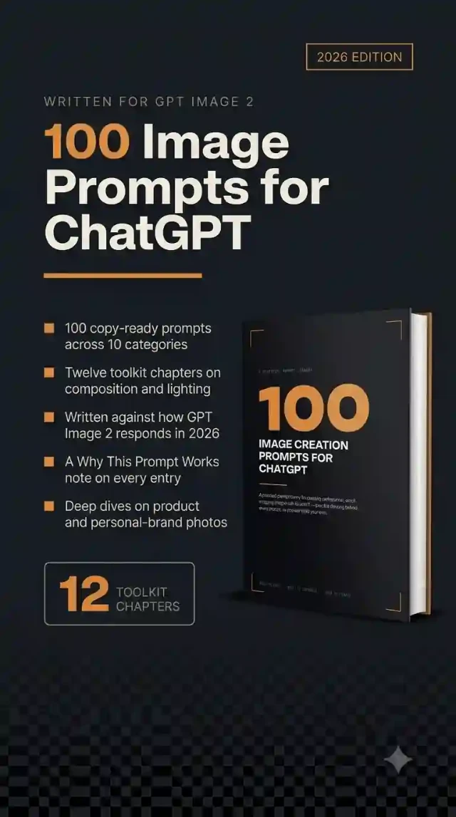 Cover of 100 Image Prompts for ChatGPT