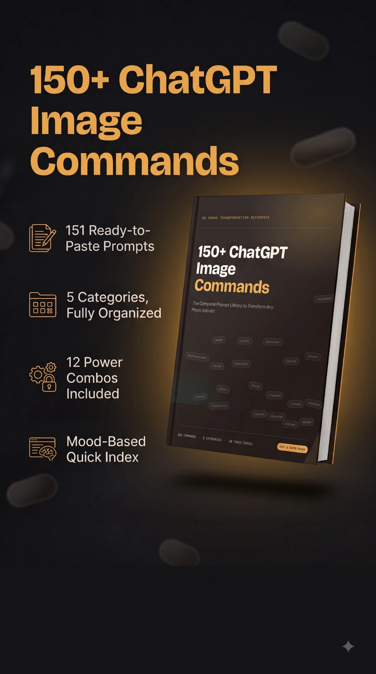 Cover of 150+ ChatGPT Image Commands