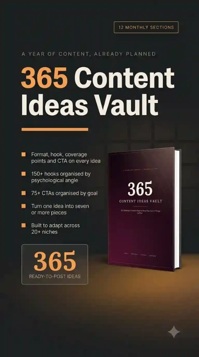 Cover of 365 Content Ideas Vault