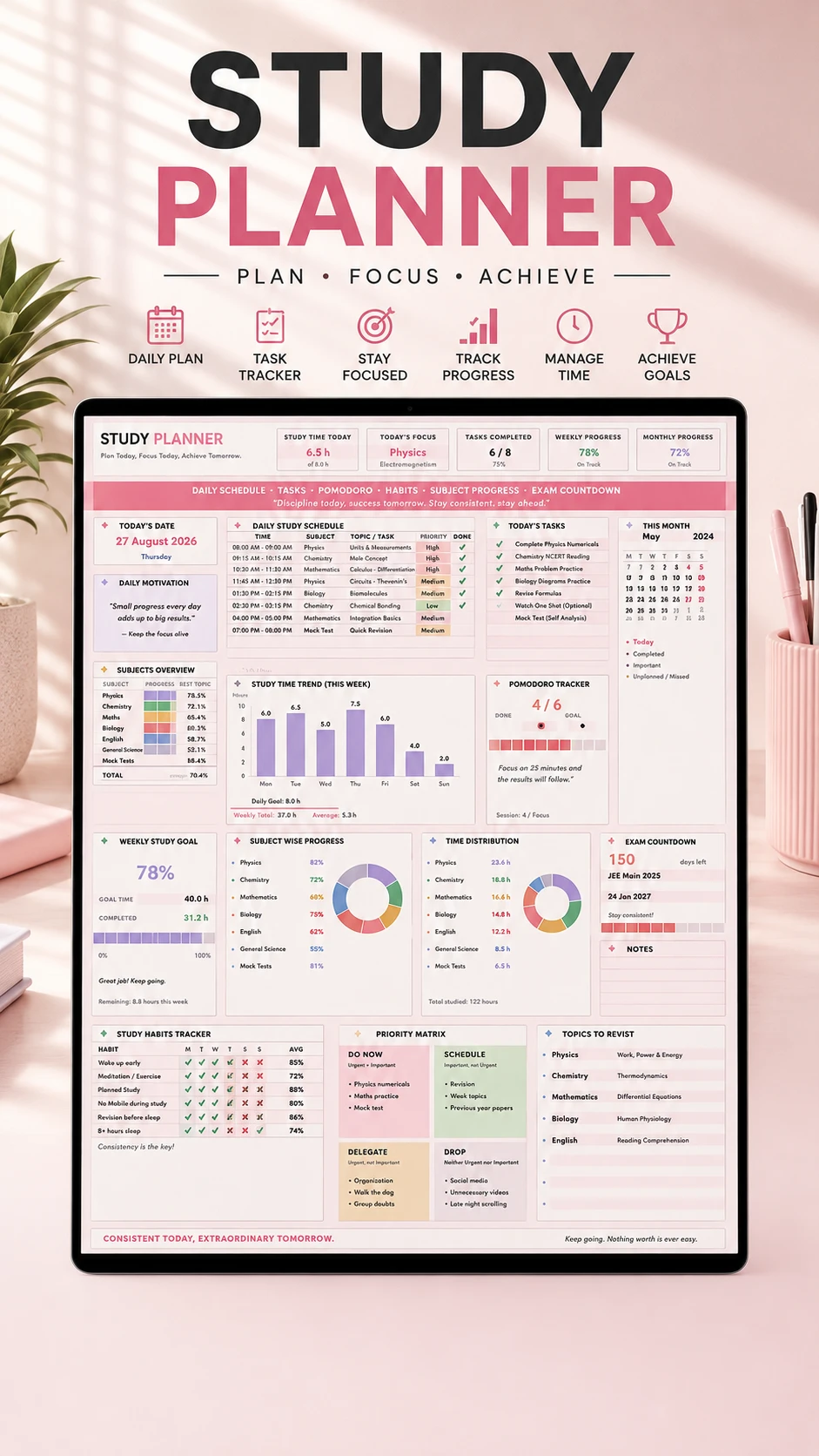 Cover of Daily Study Planner