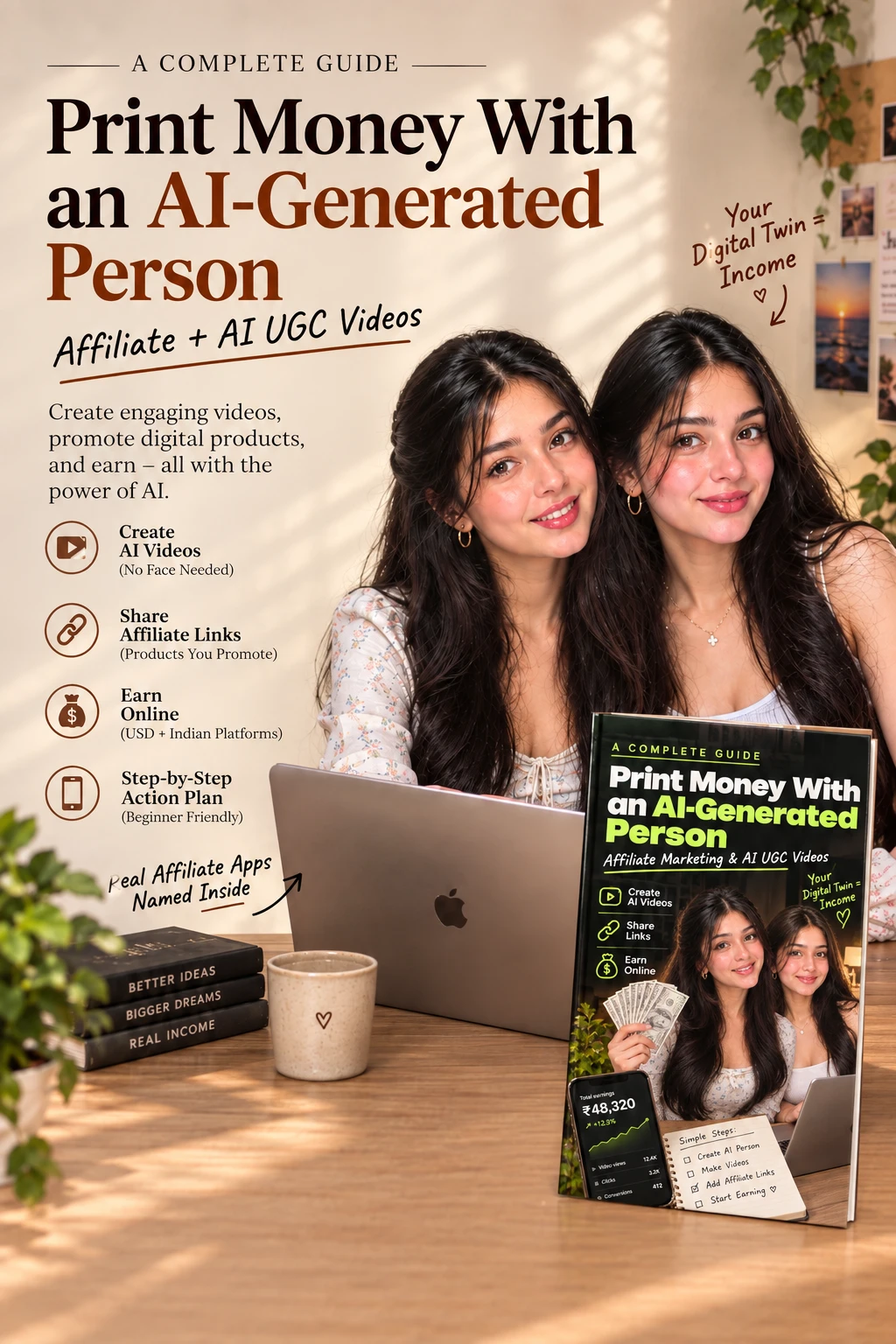 Cover of Print Money With an AI-Generated Person