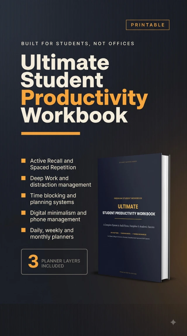Cover of Ultimate Student Productivity Workbook